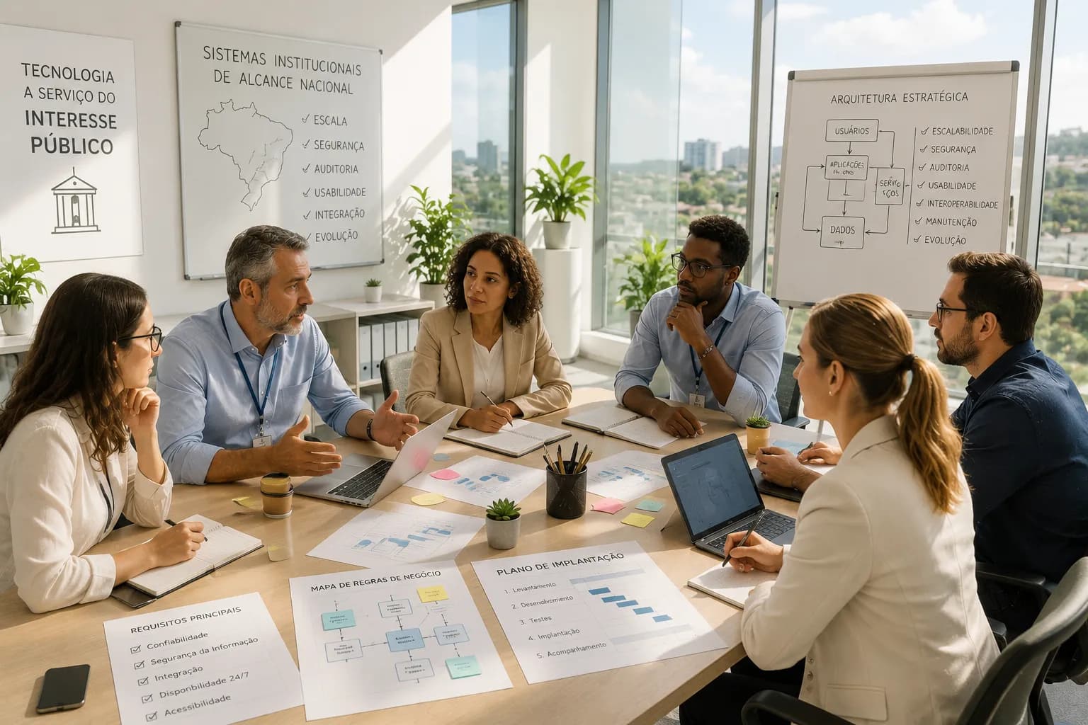 Arquitetura de sistema institucional em escala nacional