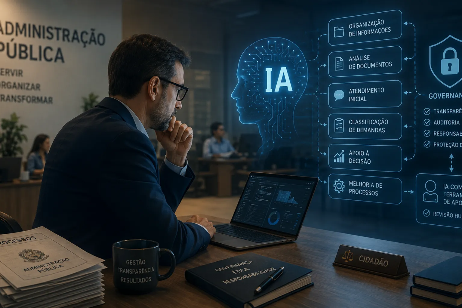 Inteligência artificial aplicada a processos públicos e dados institucionais